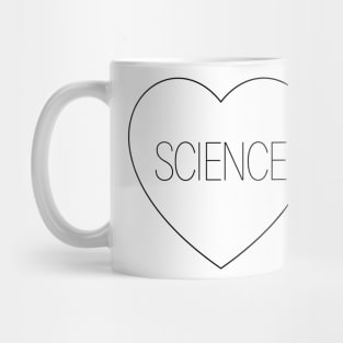 I Love Science Heart Mug